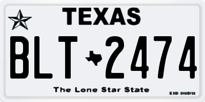TX license plate BLT2474