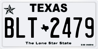 TX license plate BLT2479