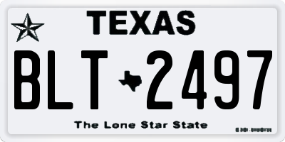 TX license plate BLT2497