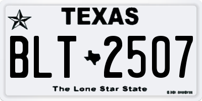 TX license plate BLT2507