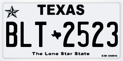 TX license plate BLT2523