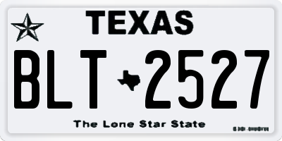 TX license plate BLT2527