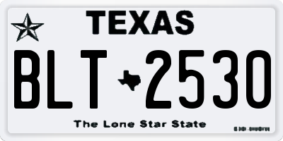 TX license plate BLT2530