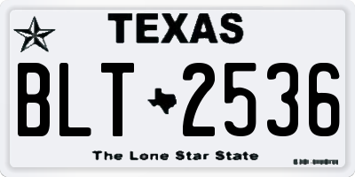 TX license plate BLT2536