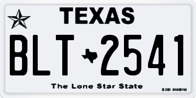TX license plate BLT2541