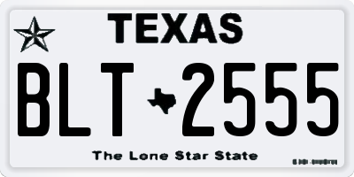 TX license plate BLT2555