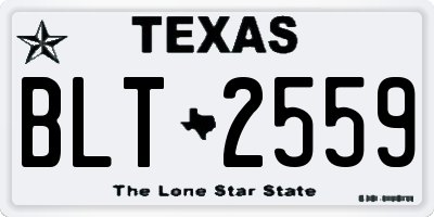TX license plate BLT2559