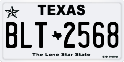 TX license plate BLT2568