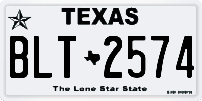 TX license plate BLT2574