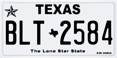 TX license plate BLT2584