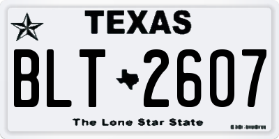 TX license plate BLT2607