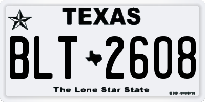 TX license plate BLT2608