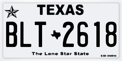 TX license plate BLT2618
