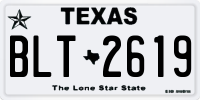 TX license plate BLT2619