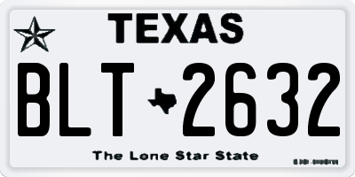 TX license plate BLT2632