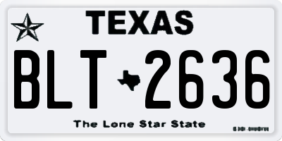 TX license plate BLT2636