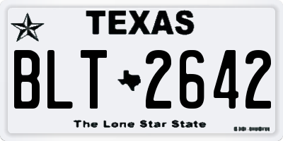 TX license plate BLT2642