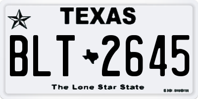TX license plate BLT2645
