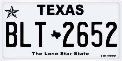 TX license plate BLT2652