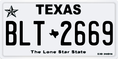 TX license plate BLT2669