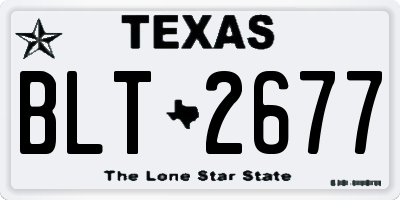 TX license plate BLT2677