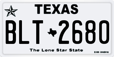 TX license plate BLT2680