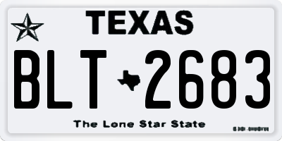 TX license plate BLT2683