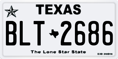 TX license plate BLT2686