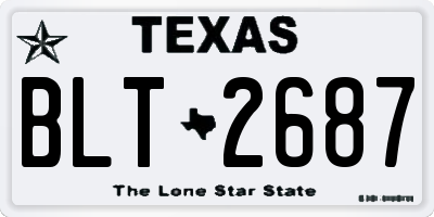TX license plate BLT2687