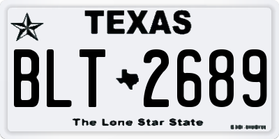 TX license plate BLT2689
