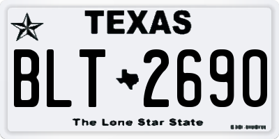TX license plate BLT2690