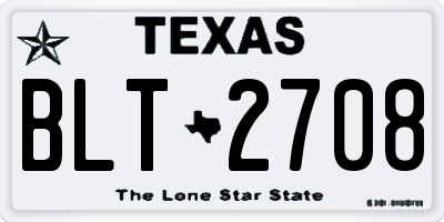 TX license plate BLT2708