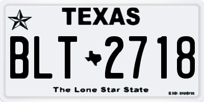 TX license plate BLT2718