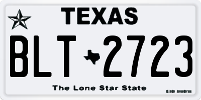TX license plate BLT2723