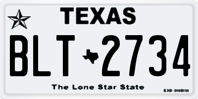 TX license plate BLT2734