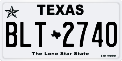 TX license plate BLT2740