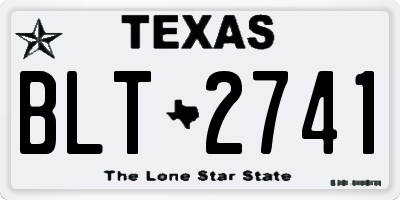 TX license plate BLT2741