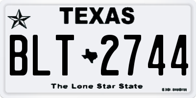 TX license plate BLT2744