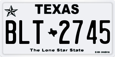 TX license plate BLT2745