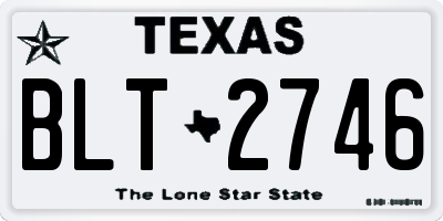 TX license plate BLT2746