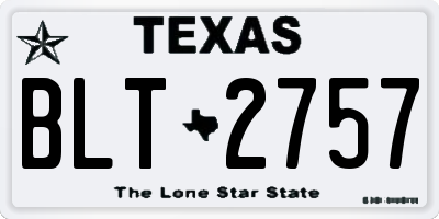 TX license plate BLT2757