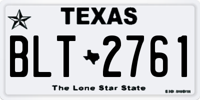 TX license plate BLT2761