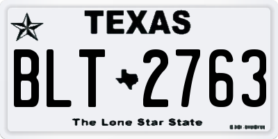 TX license plate BLT2763