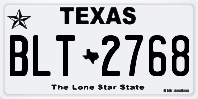 TX license plate BLT2768