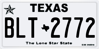 TX license plate BLT2772