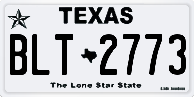 TX license plate BLT2773