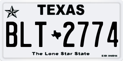TX license plate BLT2774