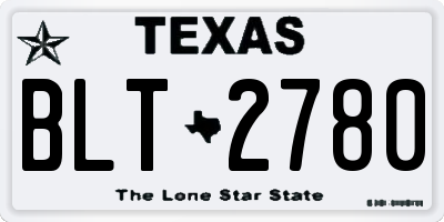 TX license plate BLT2780