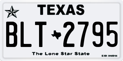 TX license plate BLT2795