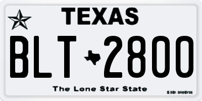 TX license plate BLT2800